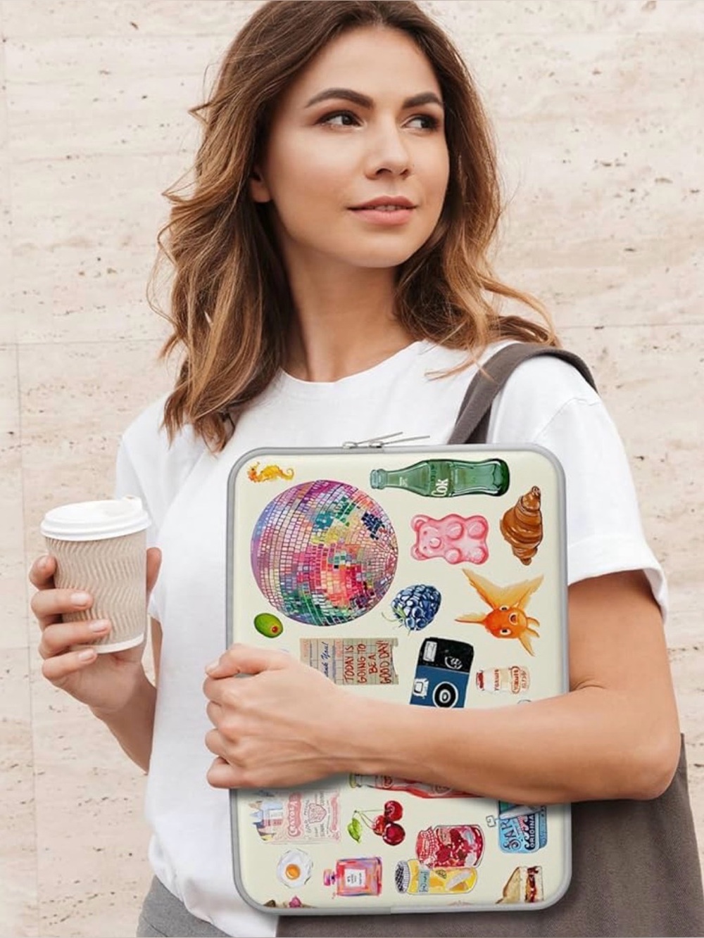 Cute Laptop case, Slim Protective Travel Carrying Sleeve, Stickers